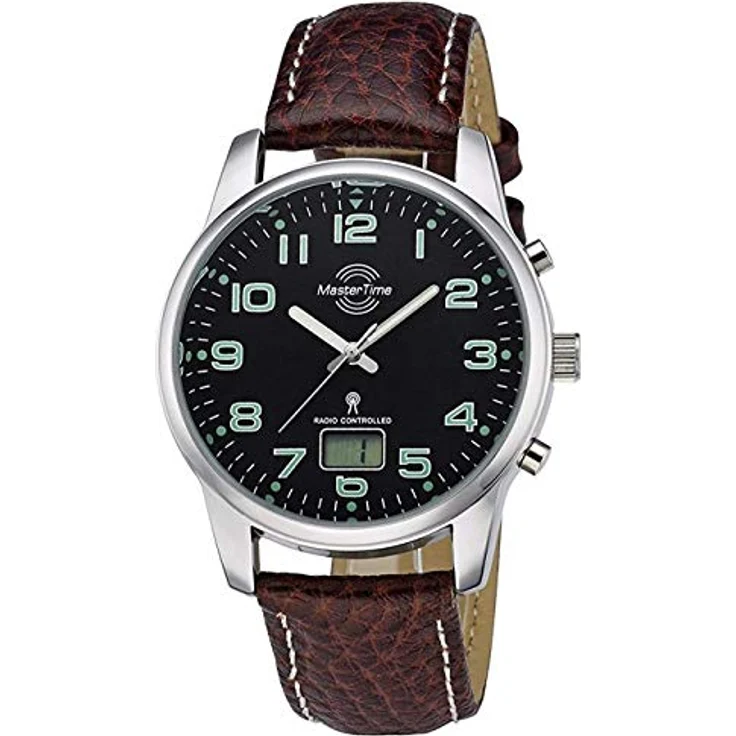 Master Time Funk Quarz Herren Uhr Analog-Digital mit Leder Armband MTGA-10426-22L – Bild 3