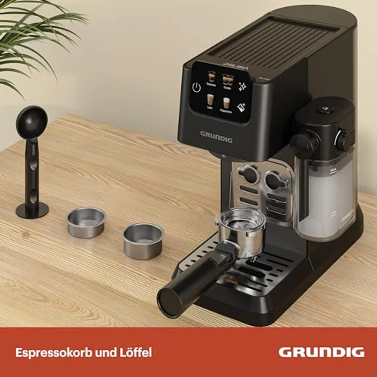 Grundig Siebträgermaschine KSM 5330, Siebträger-Espressomaschine mit Memory-Funktion, Milchschaumdüse und 1,1 Liter Wassertank – Bild 5