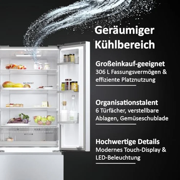 Haier HFR5719ENMG French-Door-Kühlschrank, freistehend, Energieklasse E – Bild 4
