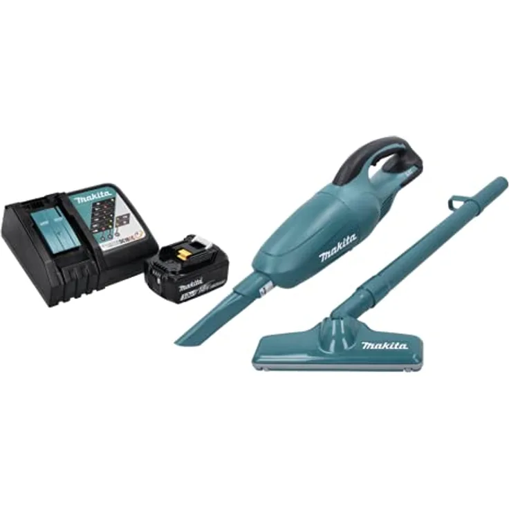 Makita DCL 180 RF1J 18 V Akku Staubsauger grün inkl. BL 1830 Akku + DC18RC Ladegerät