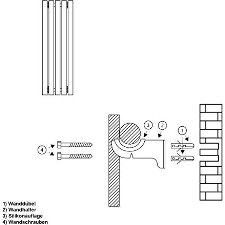 ECD Germany Paneelheizkörper Vertikal 480 x 1800 mm Weiß, Design Flach Heizkörper Einlagig Badheizkörper, Elegantes Design und Hochwertige Verarbeitung, Vielseitig Einsetzbar und Einfache Montage – Bild 4