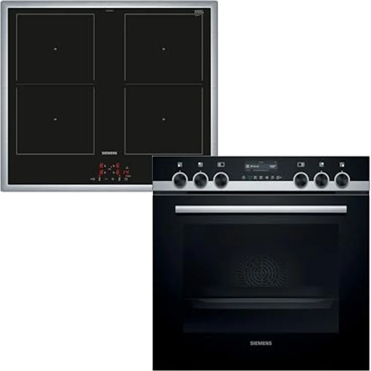 Siemens PQ561DA01 iQ500 Herd-Cerankochfeld-Kombination herdgesteuert, 59,4 cm breit, activeClean - automatische Selbstreinigung, cookControl40 - Automatikprogramme – Bild 1