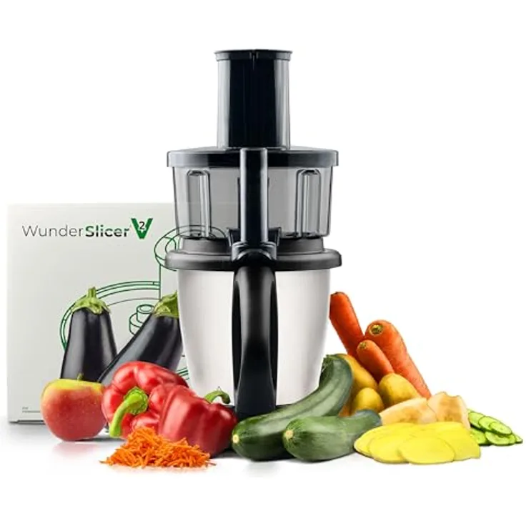 Wundermix WunderSlicer® V2 Gemüseschneider für Thermomix TM6, TM5 • Scheiben & Raspeln in fein und grob • Made in Germany