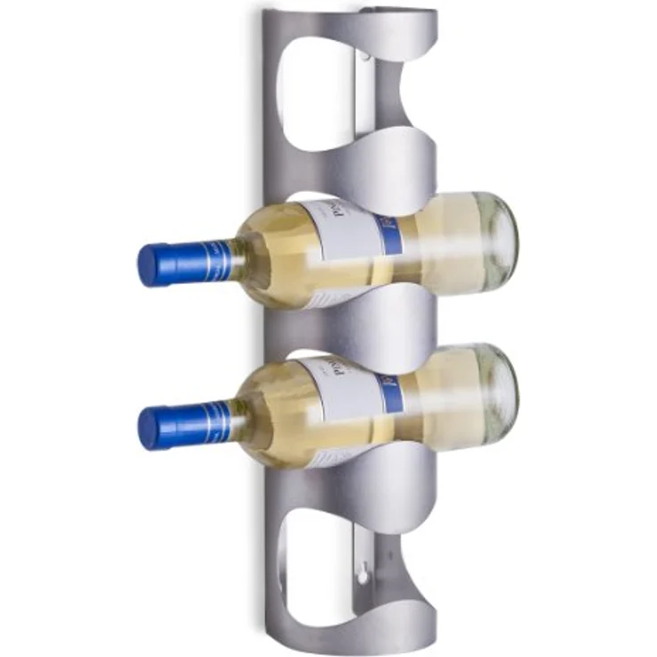 Zeller 27365 Wand-Flaschenhalter, 11.5 x 9.8 x 45 cm, edelstahl – Bild 2