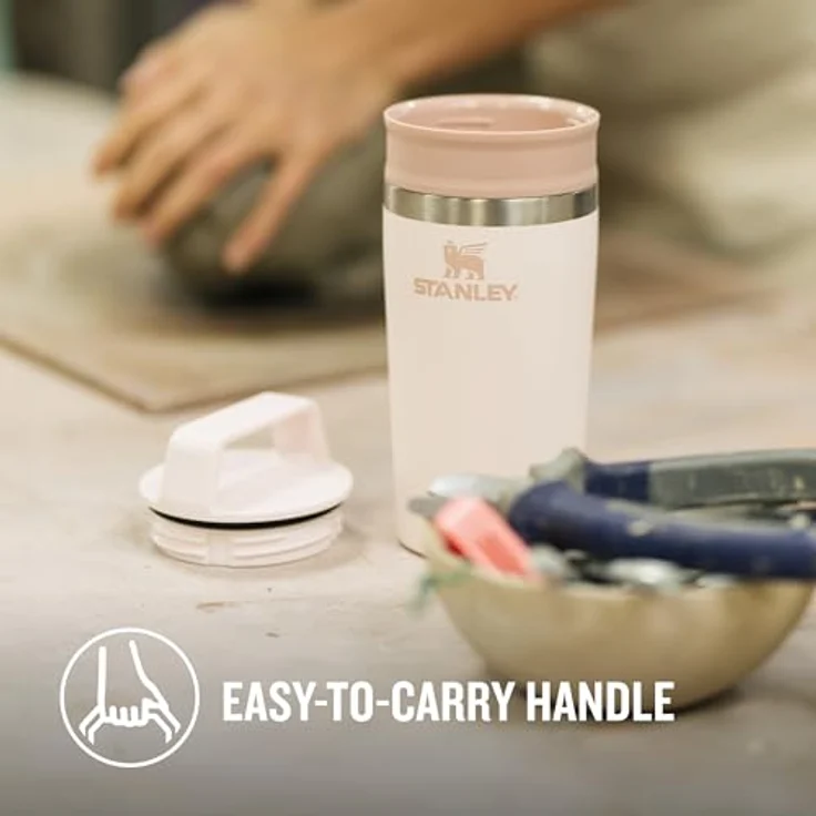Stanley 1913 The Cafe?-To-Go Travel Mug, Trinkflasche in schwarz mit praktischem Deckel und isolierter Edelstahlkonstruktion – Bild 5