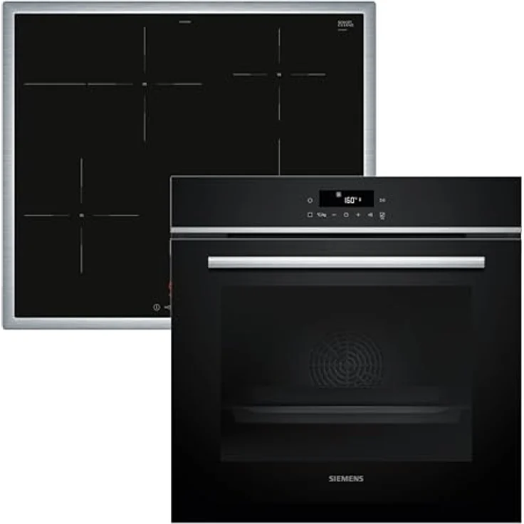 Siemens PQ613PIAA iQ300 Einbau-Herd-Set mit Induktionskochfeld, Pyrolyse, Hydrolyse, touchControl, Bräterzone, Energieklasse A+ – Bild 2