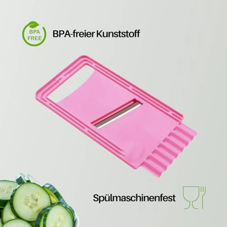 Buchsteiner Gemüsehobel, Steel, rosa, 17cm – Bild 6