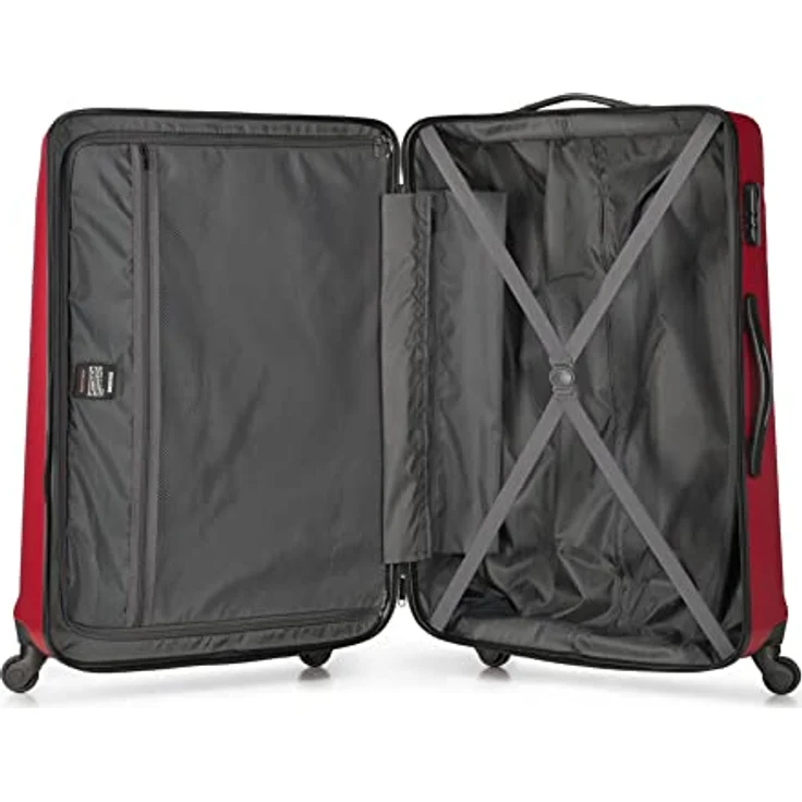 WITTCHEN Großer Koffer Trolley Koffer Reisekoffer aus ABS Hartschalen Trolley 4 Rollen Kombinationsschloss Rot 56-3A-653-35 – Bild 5