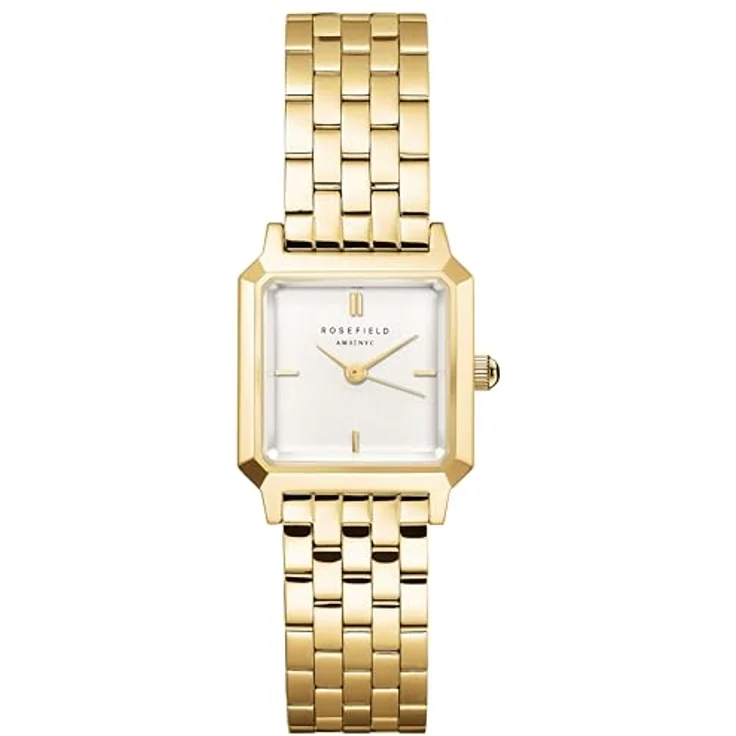 Rosefield Boxelle White Gold, Armbanduhr für Damen, wasserdicht bis 3 ATM, elegantes Design – Bild 1