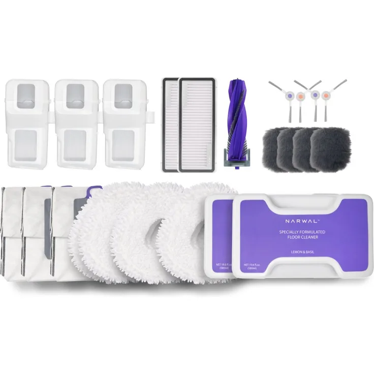 Narwal Freo Z Ultra Original Zubehör-Set – Wischtücher, HEPA-Filter, Rollenbürste, Staubbeutel, Bodenreiniger