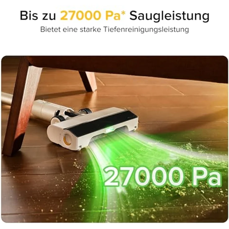 roborock H60 Akku Staubsauger, 27000 Pa Saugkraft, 60 Min Laufzeit, Kabelloser Handstaubsauger mit HEPA-Filter und LED Stauberkennung – Bild 2