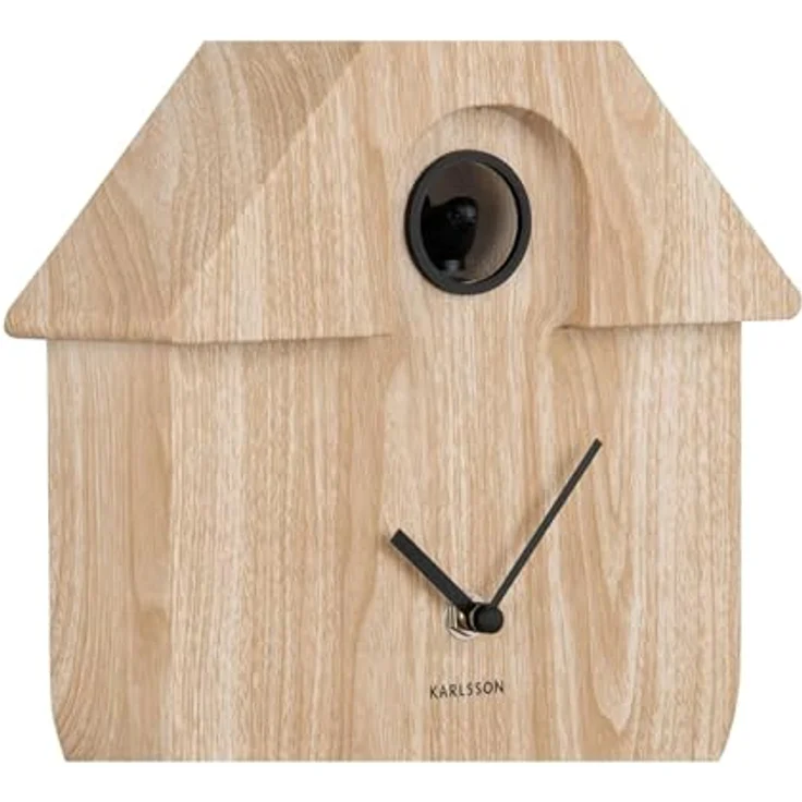 Karlsson Kuckucksuhr Modern Cuckoo, Wanduhren aus Thermoplast, 8.5x21.5x41cm, dekorative Stille zwischen 22:00 und 06:00 Uhr – Bild 5