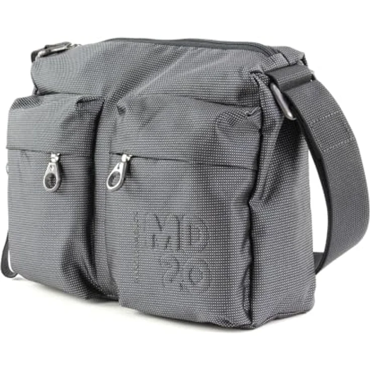 Mandarina Duck Umhängetasche 29 cm, grau, 100% Polyester, 29 cm x 9 cm x 24 cm – Bild 2