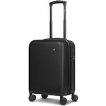 Bugatti Valencia 2.0, Kabinentrolley S 54 cm mit Dehnfalte, 4 Rollen, Schwarz, (38 l)