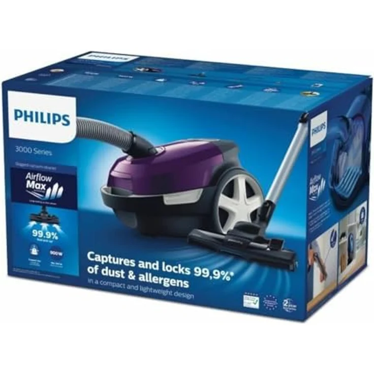 Philips XD3100/06 Bodenstaubsauger, 900 W, mit Beutel, violett – Bild 3