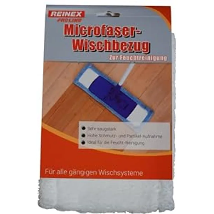 Reinex 5348 Microfaser Wischbezug, Farbe Weiß, 45cm Länge, 17 cm Breite - Preisvergleich