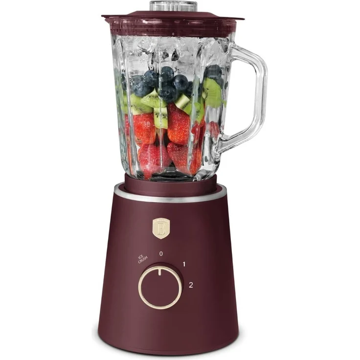 Berlinger Haus 1,5 L Standmixer mit 1000 W, 8 Edelstahlklingen, Matt-Bordeaux