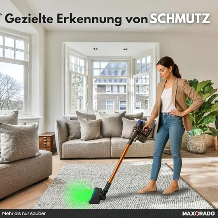 Maxorado Komfort Turbodüse mit LED Beleuchtung, elektrische Staubsaugerdüse für Dyson V7 V8 V10 V11 V15, stärkere Beleuchtung, extreme Saugleistung, flexibles Handling – Bild 3