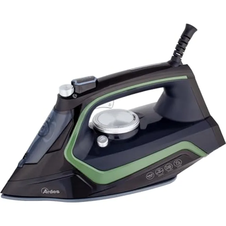 Poly Pool Vapor Pro ELITE Dampfbügeleisen, 2200 W mit keramischer Sohle, Schwarz-Grün, vertikales Dampfbügeln, automatisches Reinigungssystem