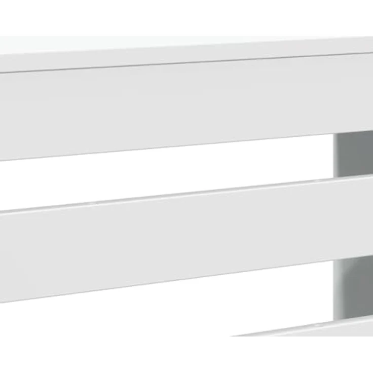 vidaXL Heizkörperverkleidung Weiß, Holzwerkstoff mit modernem Latten-Design, 78x20x82 cm – Bild 4