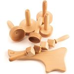 tuuli Accessories Brasilianische Maderotherapie Holz Set Massagegerät Swedische Tasse Roller Cellulite Lymphdrainage Gerät