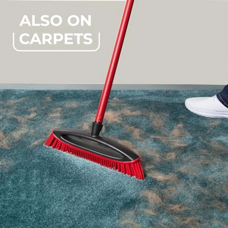 Vileda Pet Pro Komplettset, Box mit Always Clean Besen, elektrostatischer Polsterbürste und Mikrofaser Handtuch XL, Tierhaare Reinigung, Haustier abtrocknen, für jede Oberfläche, Umweltfreundliche Eco Verpackung, Vileda – Bild 3