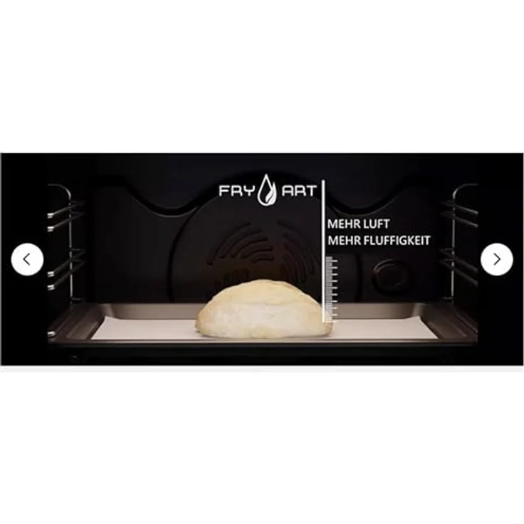 BÖHME Einbaubackofen HB60F78DL, Schwarz Glas mit Heißluft AirFry und Dampfunterstützung, 73 L Volumen, Energieeffizienzklasse A – Bild 3