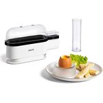 Krups Ovomat Trio Eierkocher, Für bis zu 3 Eier, Inkl. Wasser-Messbecher mit Eierstecher, Eierhalter, Signalton, BPA-frei, EG234115