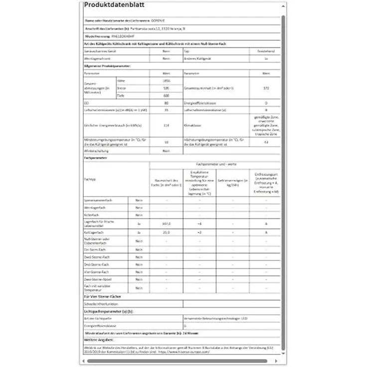 Gorenje RN618D6X6WF Kühlschrank 372L Edelstahl, SmartFit, WiFi, Inverter, CrispZone mit Feuchteregler, 185,6 cm – Bild 17