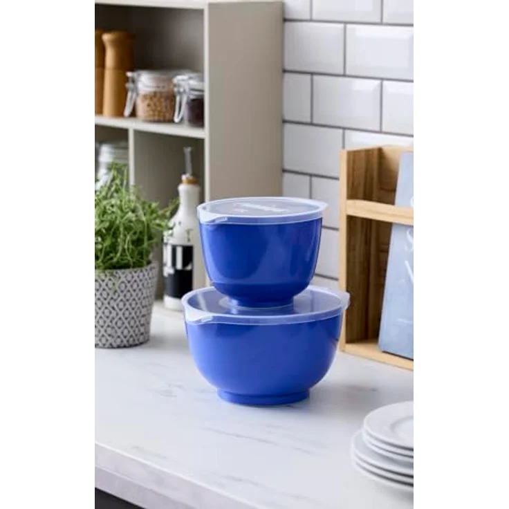 Rosti Margrethe Schüssel Set, 4-teiliges Rührschüssel Set aus Kunststoff, 1,5 Liter und 3 Liter, Electric Blue – Bild 2