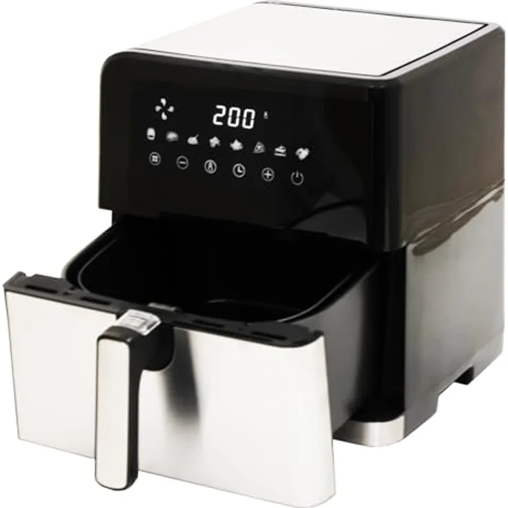 DMS XXL 8 Liter Heißluftfritteuse | Backofen | Heißluftgrill | Cooker | fettfrei und ohne Öl | inklusive 8 Programmen und digitalem Touch Display | 1800 Watt – Bild 5