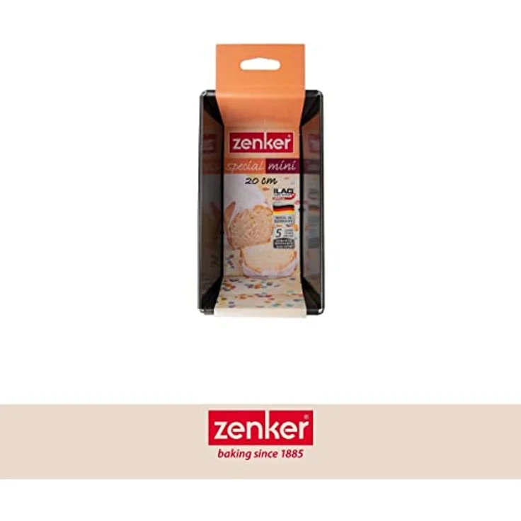 Zenker Königskuchenform 20 cm SPECIAL - MINI, kleine Backform aus Stahlblech, Kastenform mit Antihaftbeschichtung (Farbe: Schwarz), Menge: 1 Stück – Bild 8