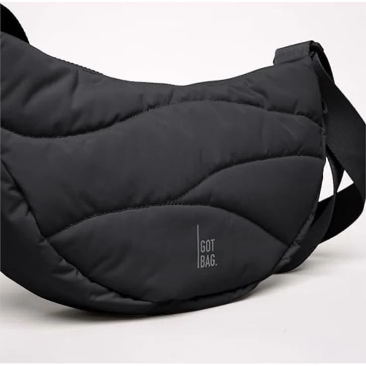Got Bag Moon Bag wavy puffer Gürteltasche, 32 cm, schwarz, 100% Nylon – Bild 7