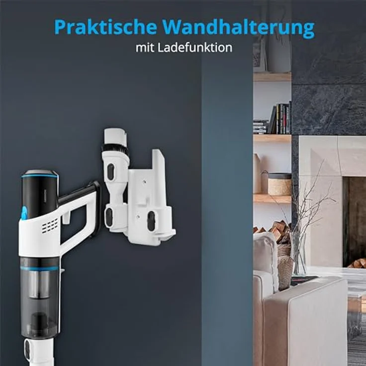 MEDION P250 Stabstaubsauger (kabellos, beutellos, Zyklon-Technologie, 250 Watt, 2in1 Stielstaubsauger und Handstaubsauger mit Akku, Staubsensor, HEPA H13, LED Touch Display, Bürstenrolle) – Bild 5