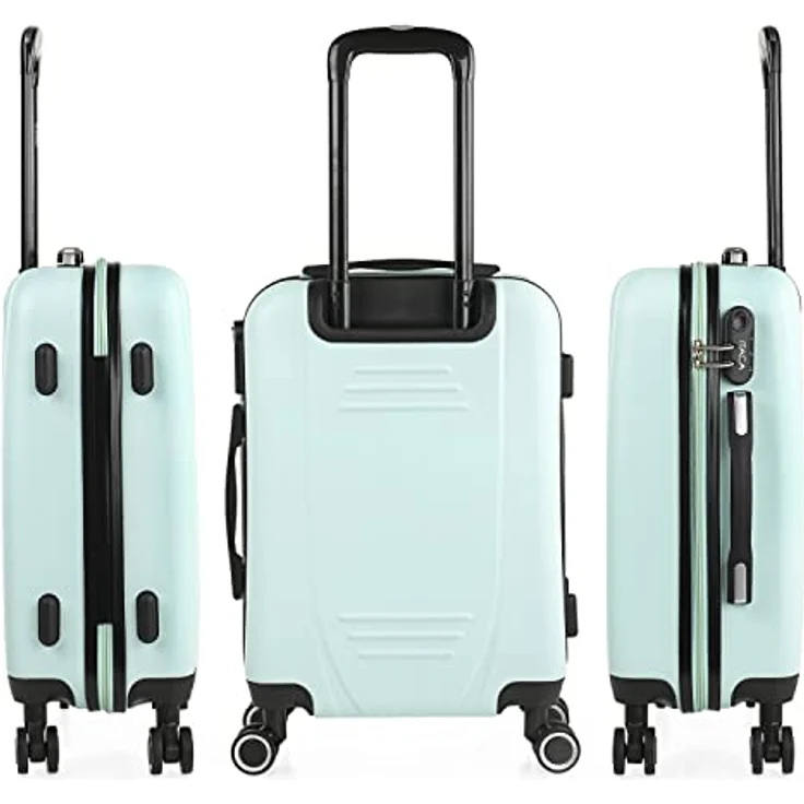 ITACA - Koffer Klein Handgepäck - Handgepäck Koffer 4 Rollen - Koffer Handgepäck 55x40x20 Leicht und Robust - Reisekoffer Klein aus Hochwertigen Materialien 71150, Minzgrün – Bild 3