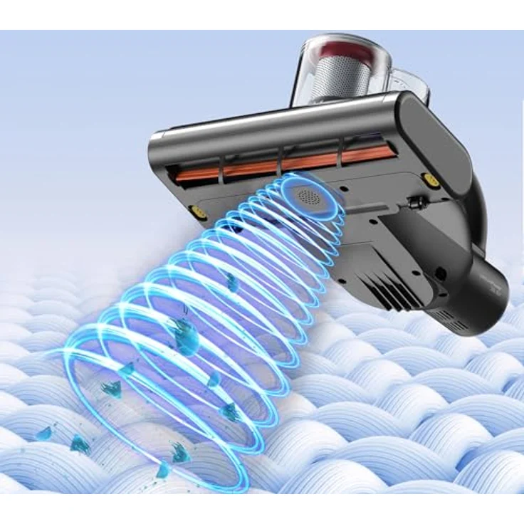 Jimmy BD7 Pro Milbensauger Kabellos Wiederaufladbar mit UV-C Licht & Ultraschall Sterilisation, Grau – Bild 2