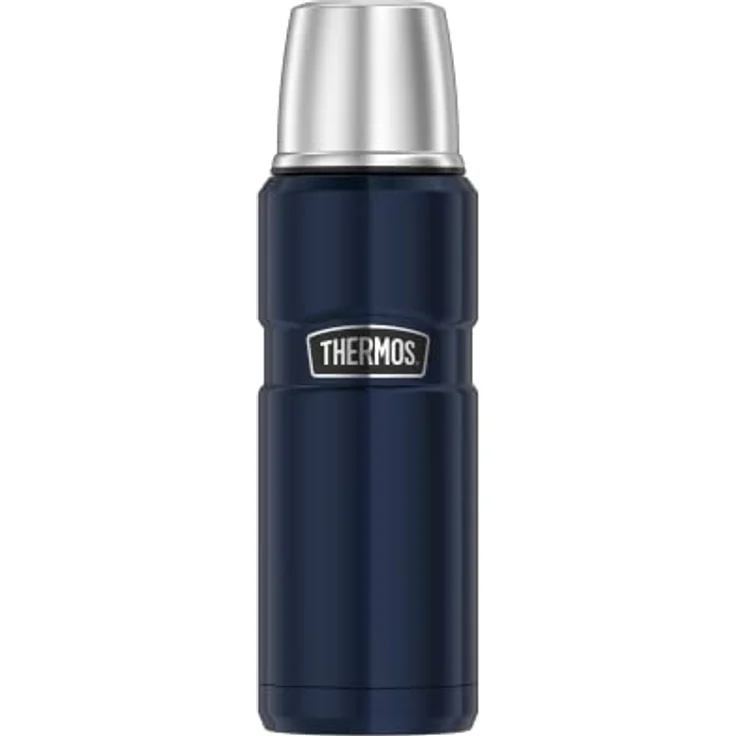 Thermos Stainless Beverage Bottle 0,47l, Midnight Blue, Thermosflasche Edelstahl 470ml, Isolierflasche mit Trinkbecher, 12 h heiß / 24 h kalt, spülmaschinenfest, absolut dicht, BPA-frei – Bild 1