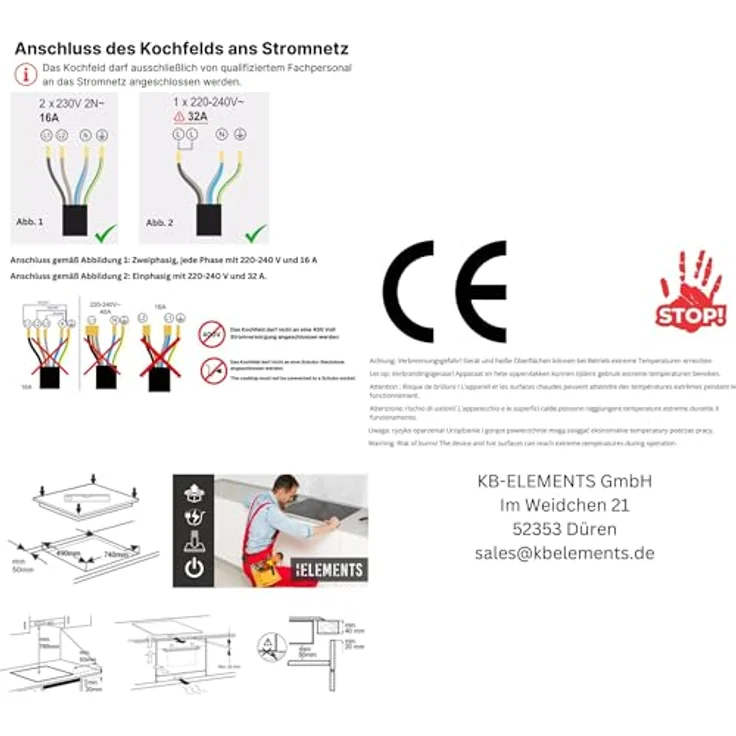 KB Elements Küchenmaschine ELK75LP, 2000 W, 6 l Schüssel, GS-zertifizierter Standmixer, 6 Nudelaufsätze, Glanzschwarz – Bild 5