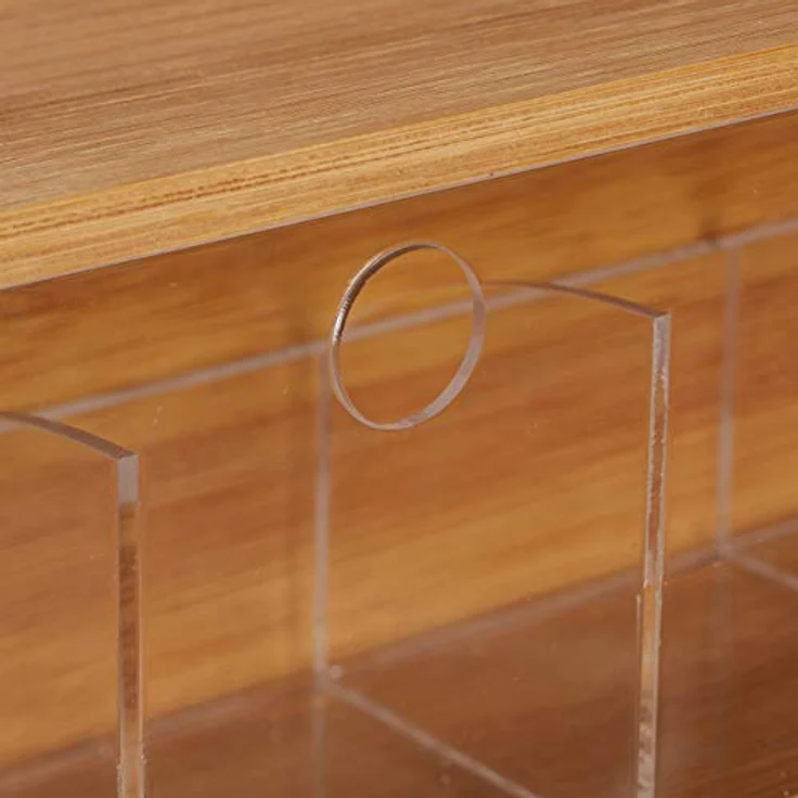 relaxdays Teebox Bambus zum Aufhängen, 5 Fächer für ca. 50 Teebeutel, natur – Bild 7