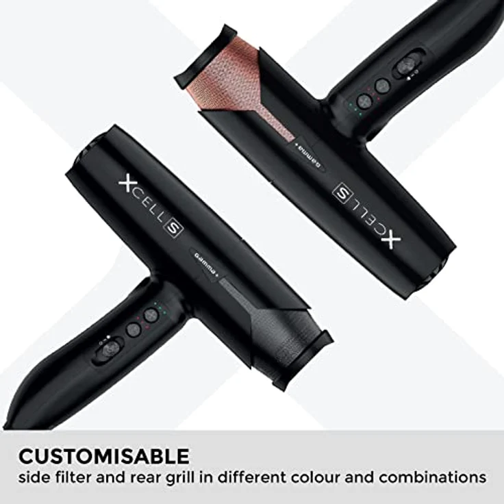 GAMMA+ XCELL S Ionic Haartrockner, 290 g Ultraleichter Haartrockner mit bakterientötender Wirkung, Leise, Smart Memory, LED-Schnittstelle, Selbstreinigende Technologie (SCHUKO-Stecker, Mattes Schwarz) – Bild 3