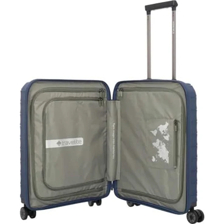 Travelite Mooby Kabinentrolley S 55 cm, 4 Rollen, 100% Polypropylen, blau – Bild 6