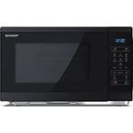 SHARP YC-MS252AE-B Mikrowelle (Mikrowelle: 900W, 11 Leistungsstufen, Auftaufunktion, Abmessungen 47,2 x 28 x 34,5 cm), schwarz