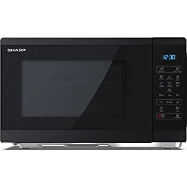 SHARP YC-MS252AE-B Mikrowelle (Mikrowelle: 900W, 11 Leistungsstufen, Auftaufunktion, Abmessungen 47,2 x 28 x 34,5 cm), schwarz – Bild 1