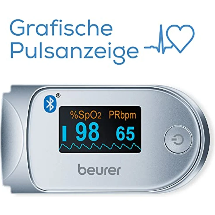 Beurer PO 60 Pulsoximeter mit Bluetooth, Ermittlung der arteriellen Sauerstoffsättigung im Blut – Bild 4