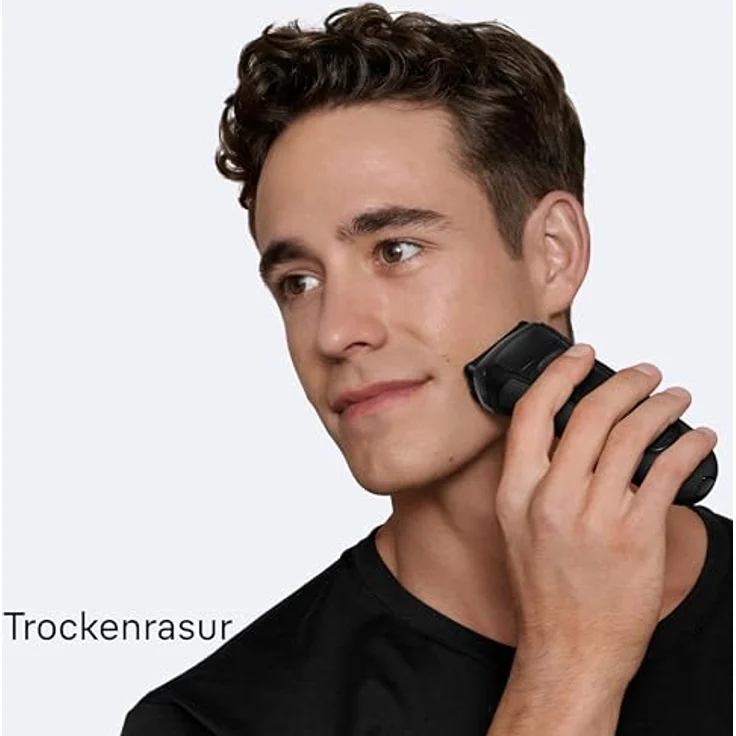 Braun Series 3, Elektrorasierer für Nass- und Trockenrasur mit wasserfester Konstruktion und 45 Minuten Akkulaufzeit – Bild 4