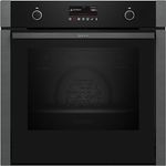 Neff B6ACP7AG0, Einbaubackofen 60x60cm, Graphite Grey mit CircoTherm und Hide, mit 13 Beheizungsarten, TFT Display, Pyrolyse, EasyClean, Back-und Bratassistent