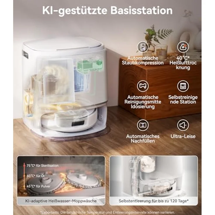 Narwal Freo Z10 Saugroboter, 15.000 Pa, Anti-Tangle-Seitenbürste, Kantenreinigung, LiDAR 4.0 Sensor mit automatischer Staubbehälter-Selbstentleerung – Bild 5