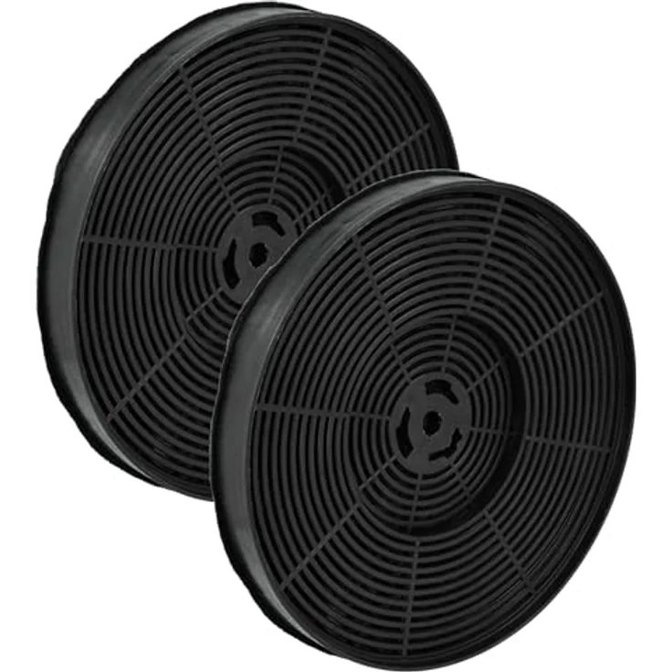 vhbw 2x Aktivkohlefilter kompatibel mit Respekta CH 77060 S, CH4291IX, CH3100GIS-A, CH3100GISA, CH 22020 IXA, CH 3100 GIS-A Dunstabzugshaube - 17,5 cm, Schwarz – Bild 1