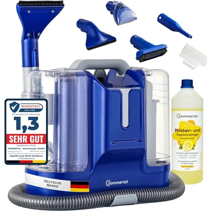 Sommertal Teppichreinigungsgerät CompactCleaner WS450 5in1 +1L Polsterreiniger, 450w Eco Motor, Aqua Filter – Bild 2