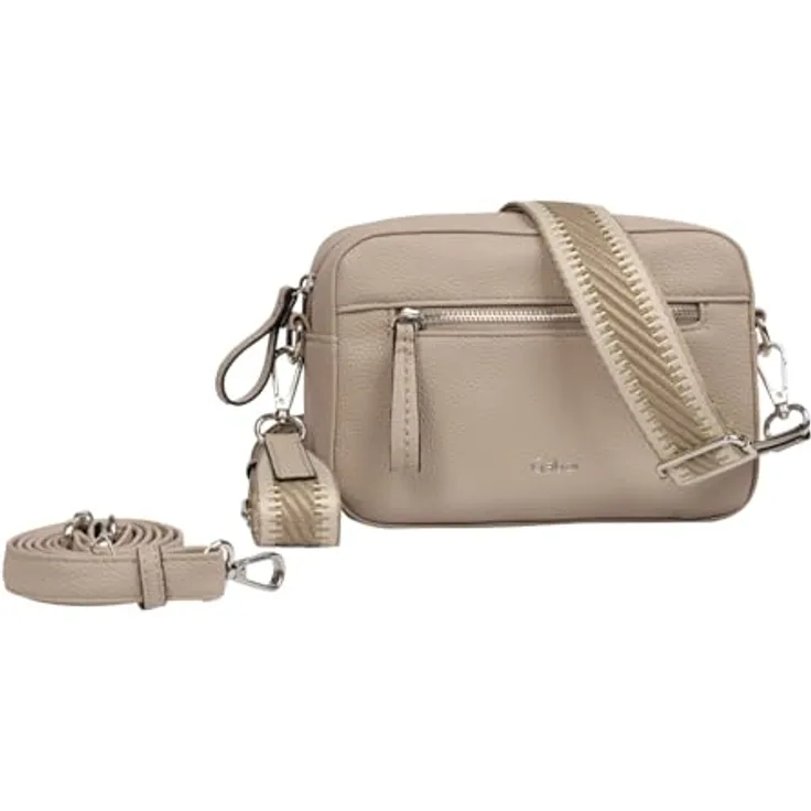 Gabor Silena Umhängetasche Camera Bag, taupe, mit 2 verstellbaren Schulterriemen und Zipper-Fächern